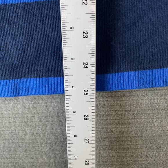 Polo Ralph Lauren Sweater Kids L 14-16 Blue Striped 1/4 Zip Mock Neck Preppy - Picture 9 of 12